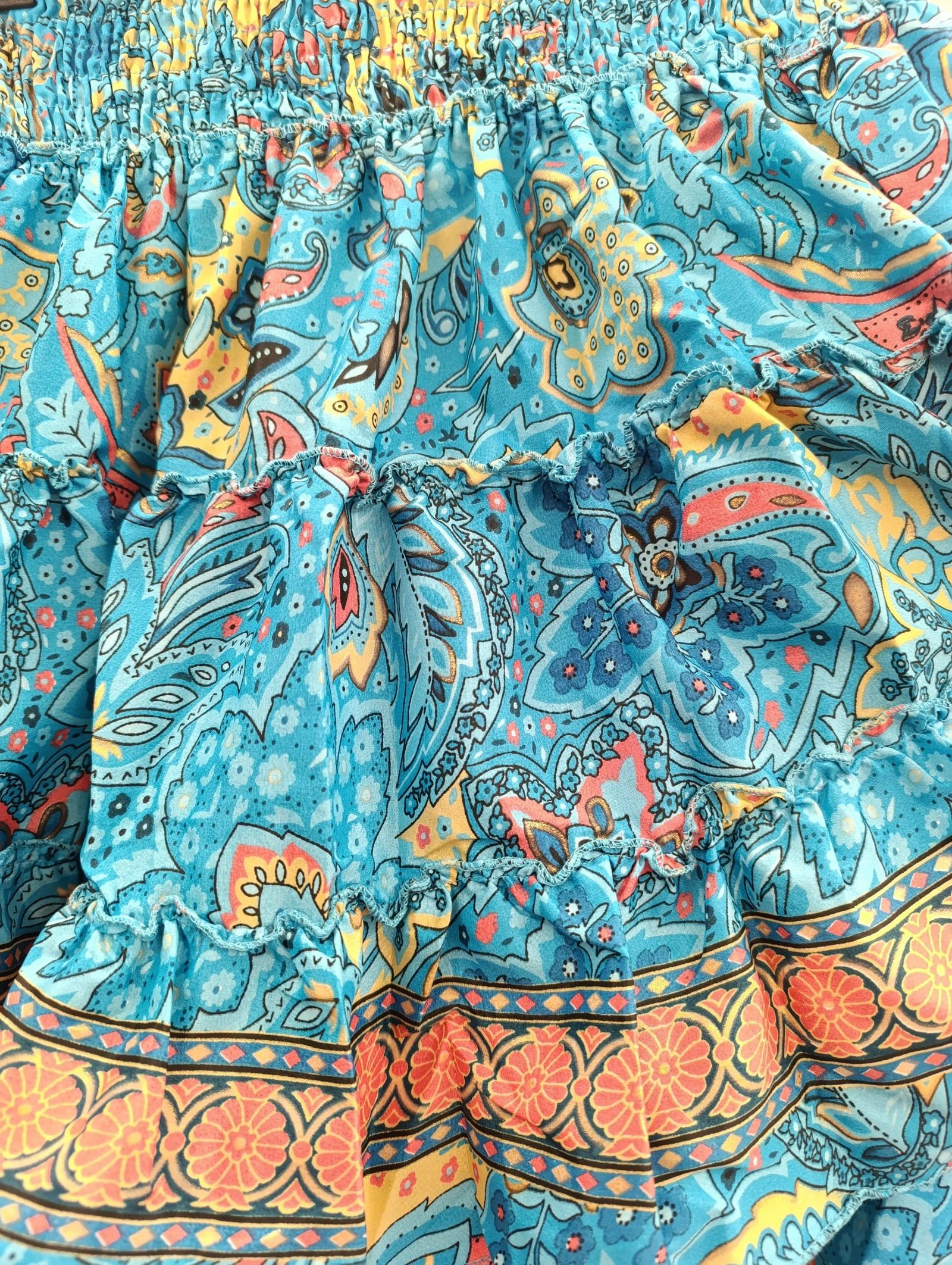 Ensemble en soie bleue – photo 5